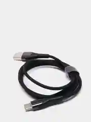 Черный кабель для зарядки 3A и передачи данных Micro-USB, Type - C