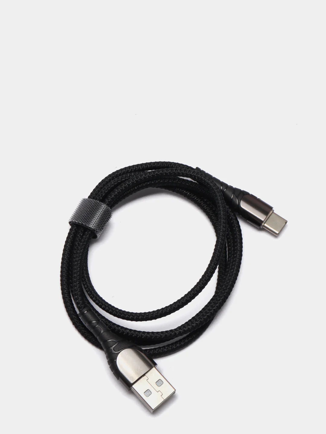 Черный кабель для зарядки 3A и передачи данных Micro-USB, Type - C