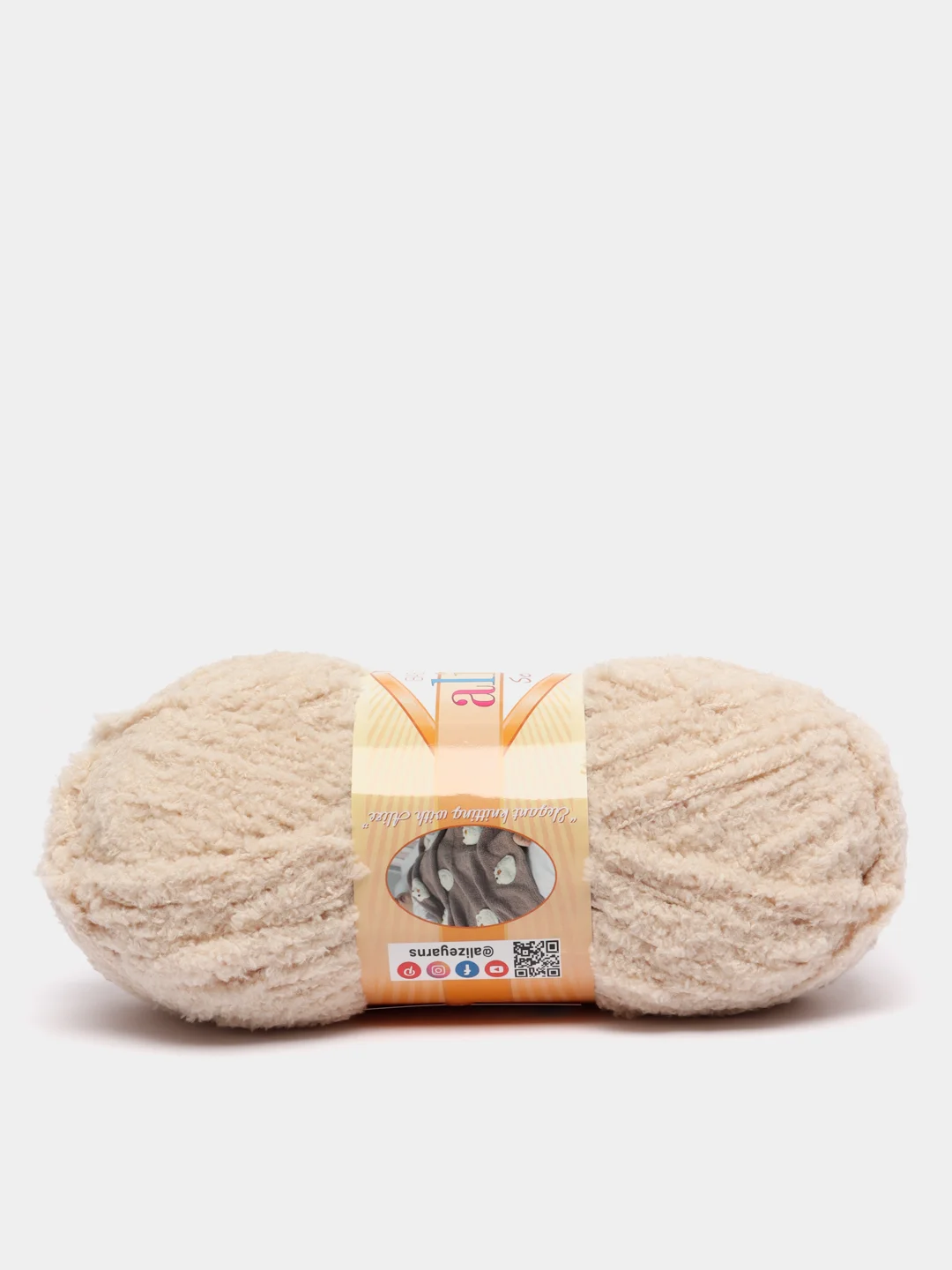Бежевый пряжа Alize Softy, микрополиэстер, 50 г, 115 м