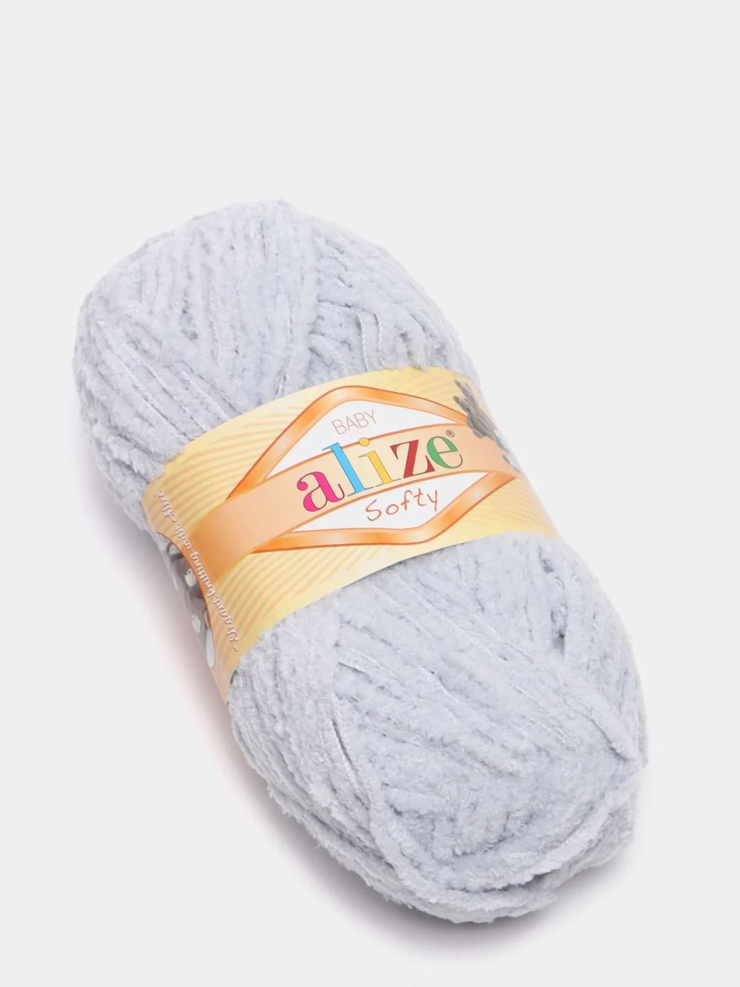 Серебряный пряжа Alize Softy, микрополиэстер, 50 г, 115 м