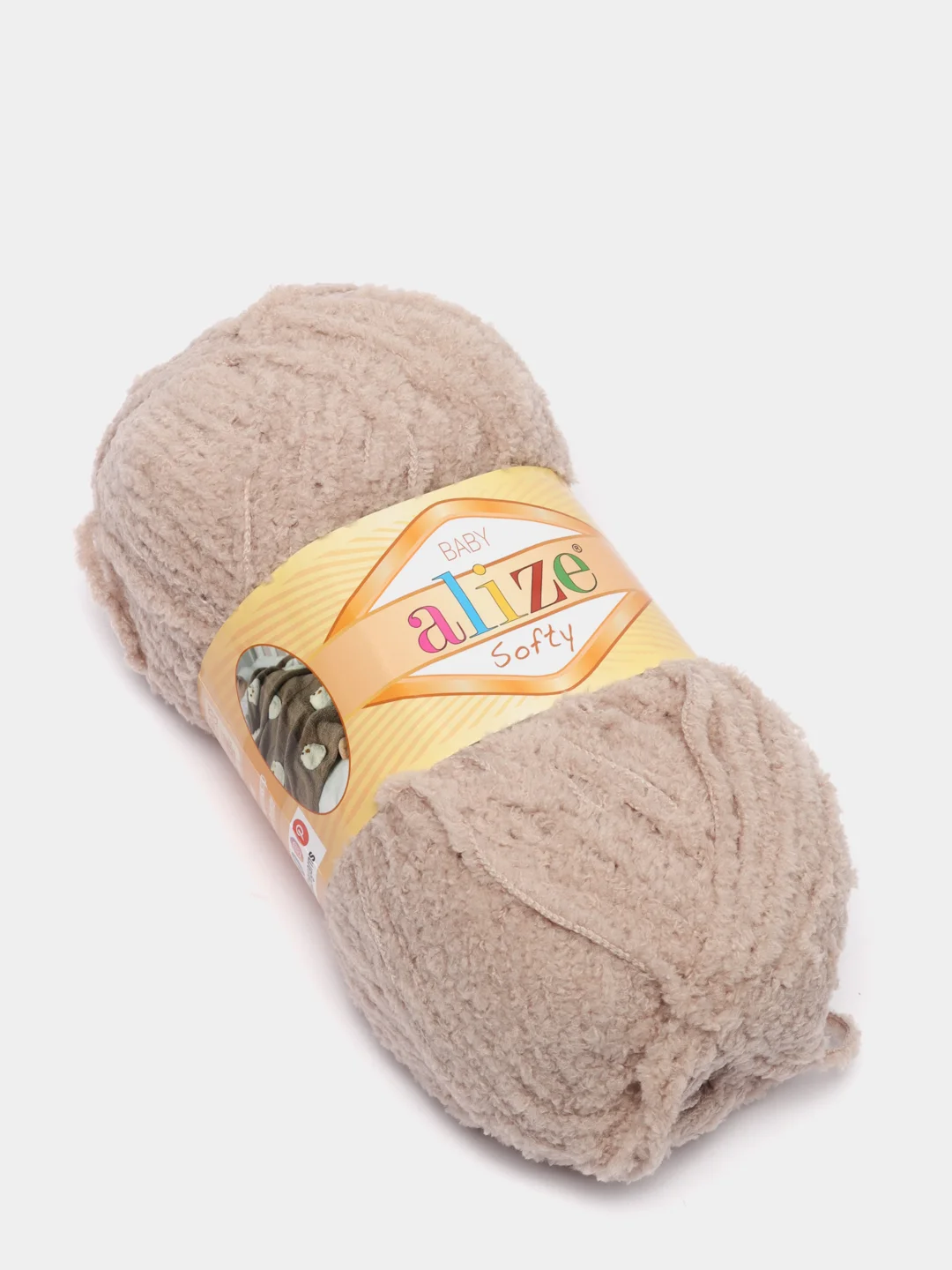 Карамельный пряжа Alize Softy, микрополиэстер, 50 г, 115 м
