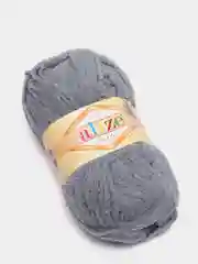 Серый пряжа Alize Softy, микрополиэстер, 50 г, 115 м