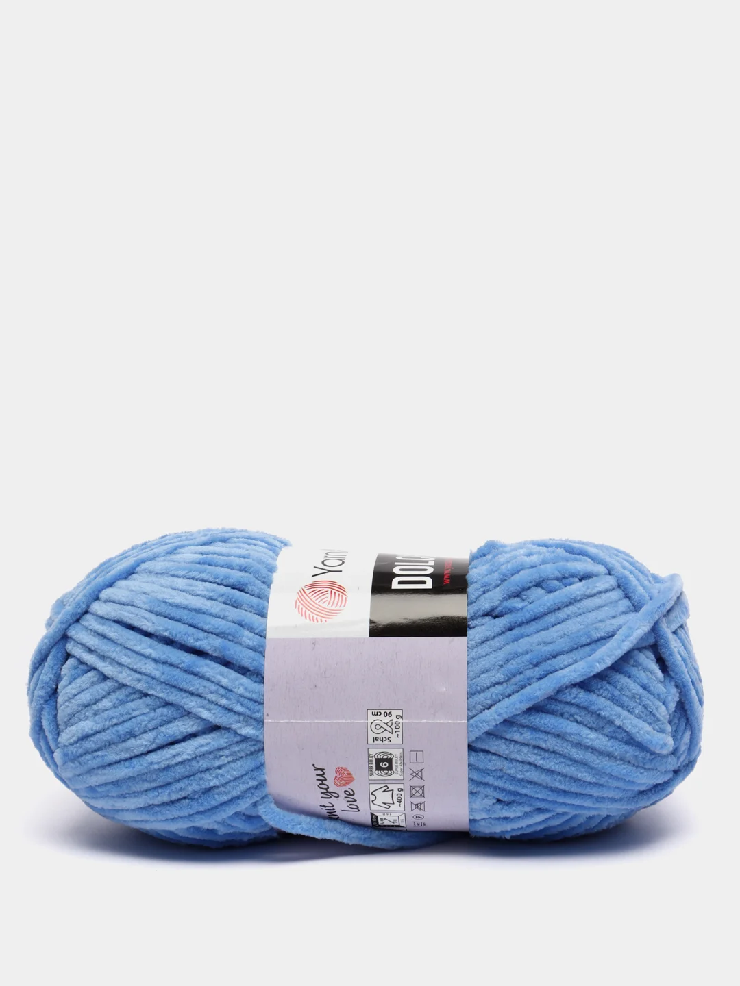 Лазурный пряжа YarnArt Dolce плюшевая, микрополиэстер, 100 г, 120 м