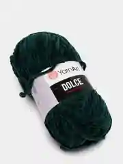 Тёмно-зелёный пряжа YarnArt Dolce плюшевая, микрополиэстер, 100 г, 120 м