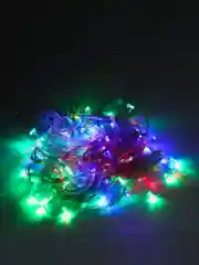 Гирлянда светодиодная, линейная, разноцветная, прозрачный провод, 140 LED, 7 м