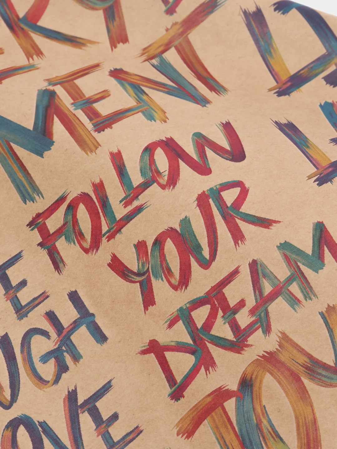 Бумага подарочная упаковочная крафтовая Follow your dream 50 х 70 см