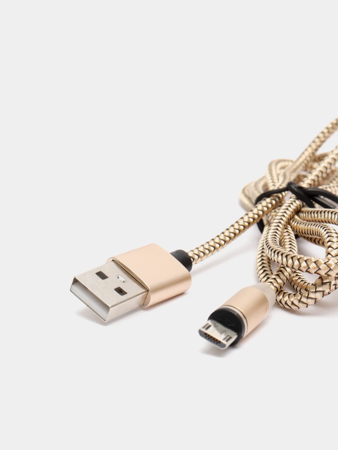 Золотой кабель зарядки Micro-USB "GFPower MAG09M", магнитный, 1 метр, 2.4 A, нейлон, Android
