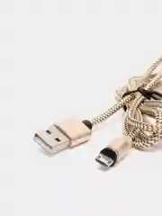 Золотой кабель зарядки Micro-USB "GFPower MAG09M", магнитный, 1 метр, 2.4 A, нейлон, Android