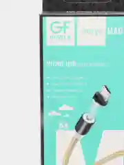 Золотой кабель зарядки Micro-USB "GFPower MAG09M", магнитный, 1 метр, 2.4 A, нейлон, Android