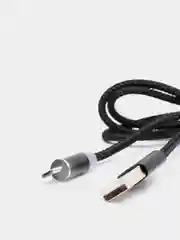 Черный кабель зарядки Micro-USB "GFPower MAG09M", магнитный, 1 метр, 2.4 A, нейлон, Android