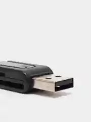 Черный картридер USB на Micro USB, SD-card, microSD, адаптер для телефона