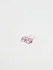 Розовый серьги-гвоздики, 6 мм