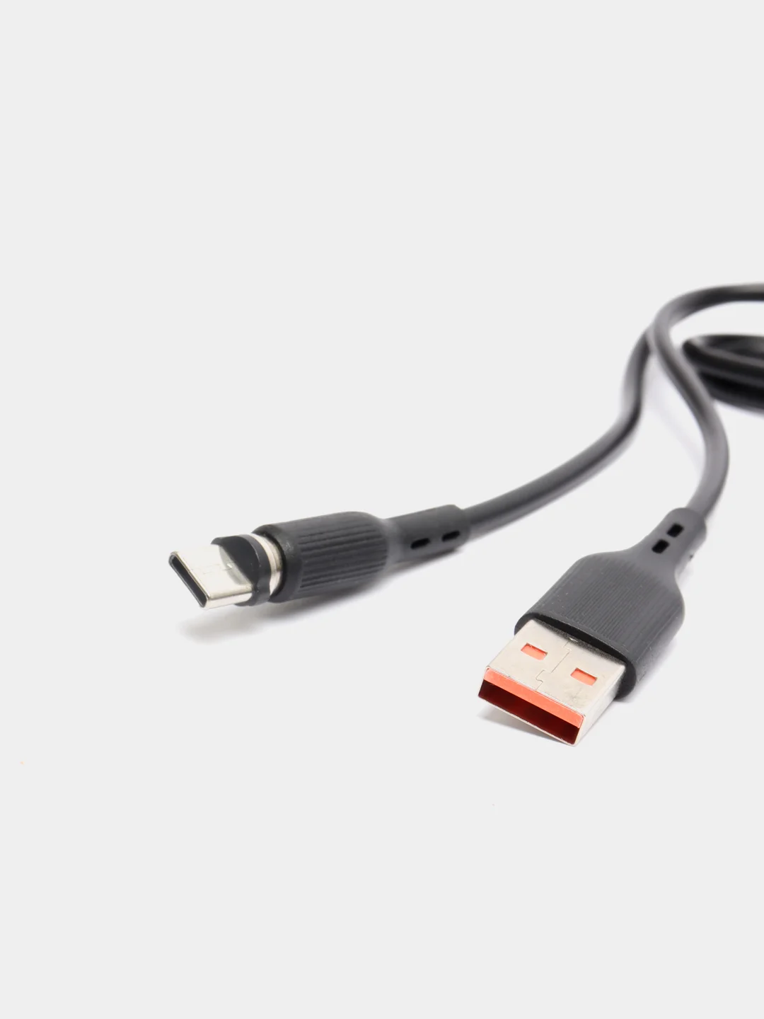 Черный кабель зарядки Type-C GFPower MAG18T, магнитный, 1 метр, 2.4A, Android