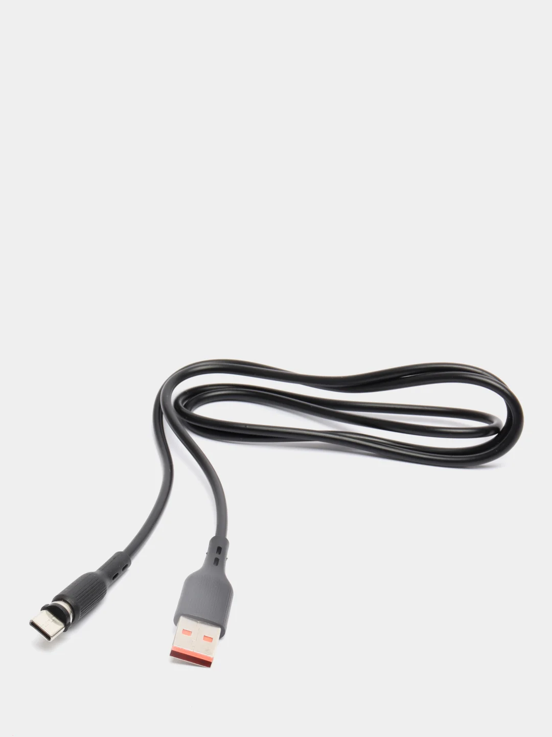 Черный кабель зарядки Type-C GFPower MAG18T, магнитный, 1 метр, 2.4A, Android