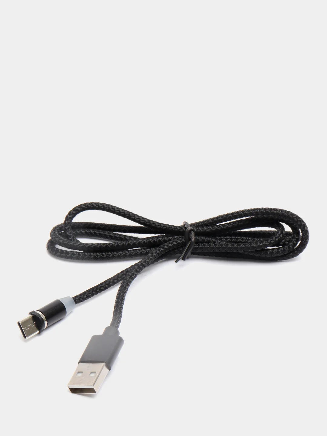 Черный кабель зарядки GFPower MAG09T, Type-C, нейлон, магнитный, 1 м, 2.4 A