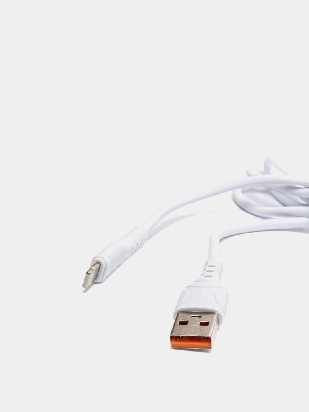 Кабель USB на Lightning "GFPower 06L", 1 метр, 2.4A, белый ПВХ, Apple iPhone 8-pin