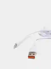 Кабель USB на Lightning "GFPower 06L", 1 метр, 2.4A, белый ПВХ, Apple iPhone 8-pin