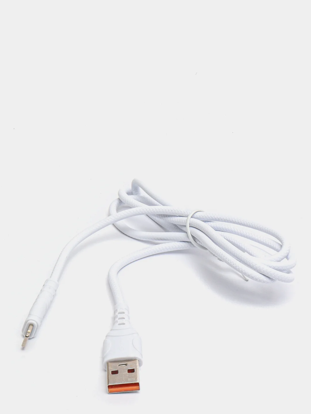 Кабель USB на Lightning "GFPower 06L", 1 метр, 2.4A, белый ПВХ, Apple iPhone 8-pin