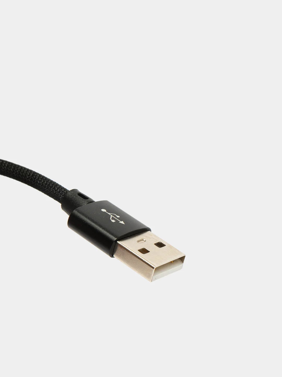 Угольный кабель Type-C в нейлоновой оплетке 2А, быстрая зарядка, 4 размера