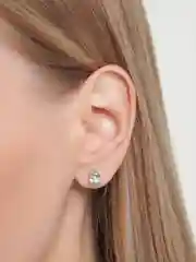 Прозрачный серьги-гвоздики, 6 мм