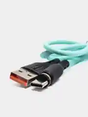 Бирюзовый кабель зарядки Type-C GFPower MAG18T, магнитный, 1 метр, 2.4A, Android