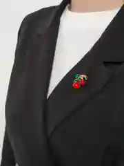 Алый брошь "Вишня"