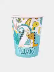 Голубой бумажные стаканы детские, наборы по 6 штук