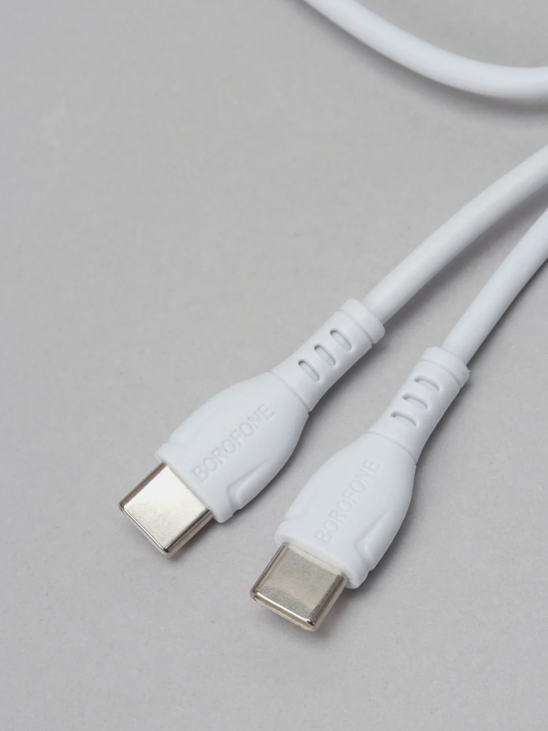 Белый кабель зарядный Borofone BX51 (3A, Type-C/Lightning, Type-C/Type-C для iPhone и Android)