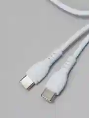 Белый кабель зарядный Borofone BX51 (3A, Type-C/Lightning, Type-C/Type-C для iPhone и Android)
