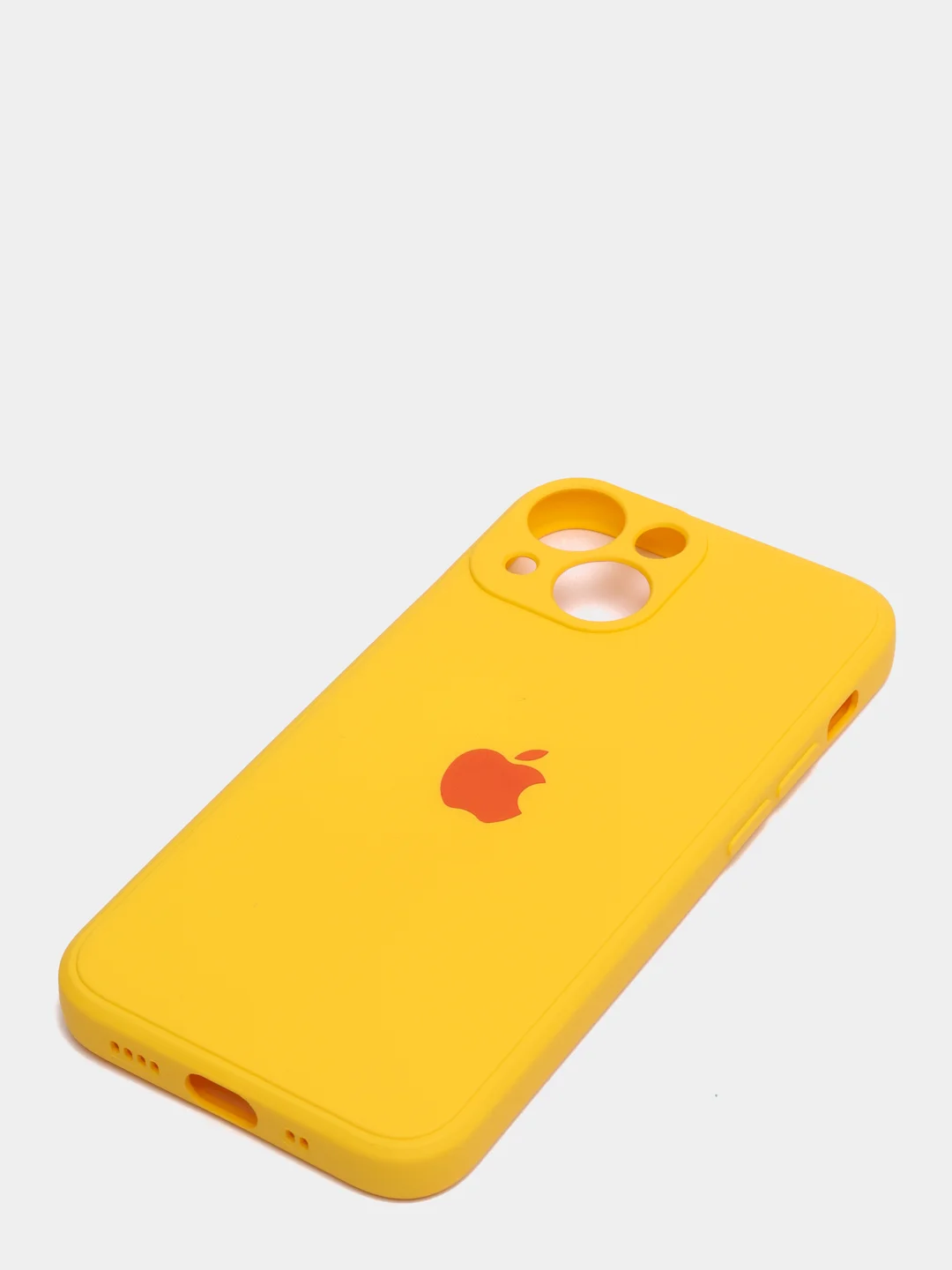 Желтый чехол на iPhone 11, 13, 12, XR, Pro, Max, Mini, бархатный