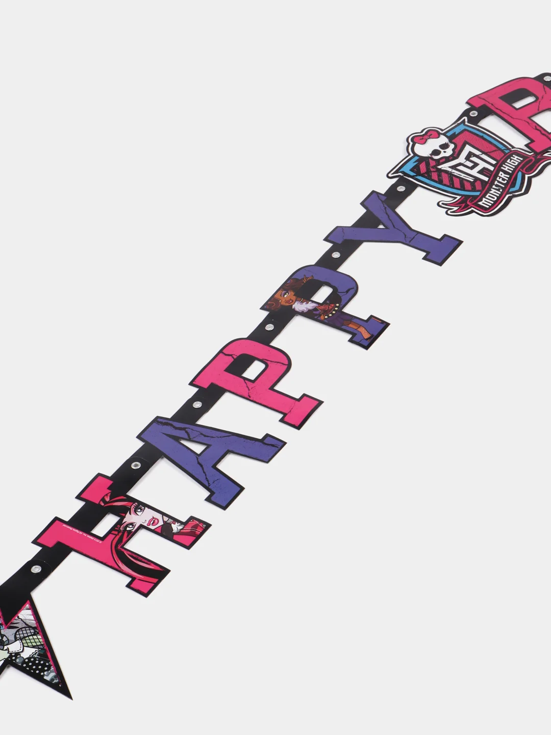 Гирлянда-буквы "Monster High: С Днем Рождения"