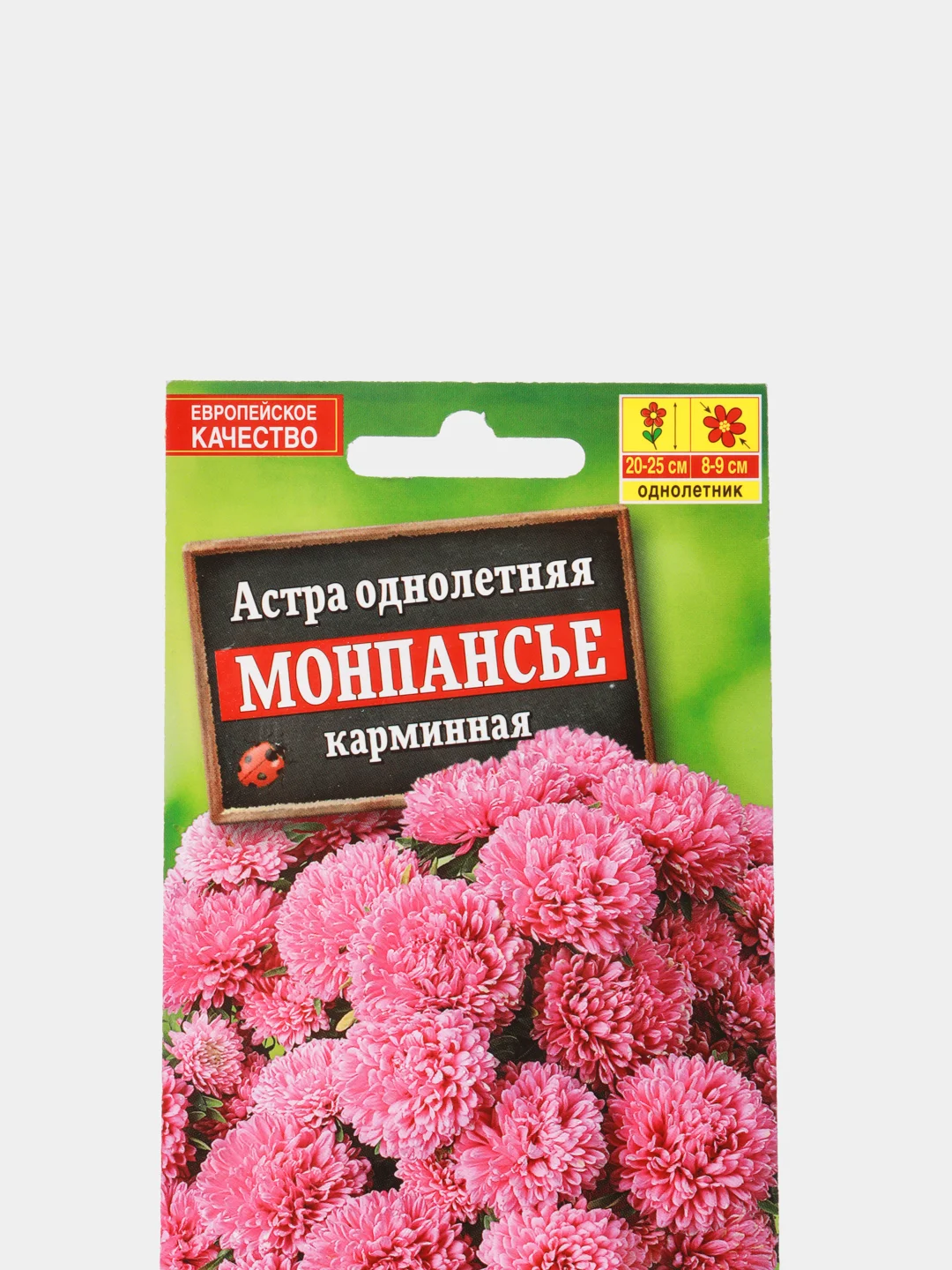 Астра Монпансье карминная, семена, цветы