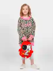 Красный рюкзак детский с зеброй