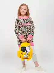 Желтый рюкзак детский с зеброй
