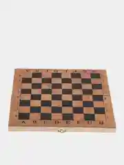 Шахматы с деревянной доской 3 в 1: нарды, шахматы, шашки, 23,5 x 23,5 см