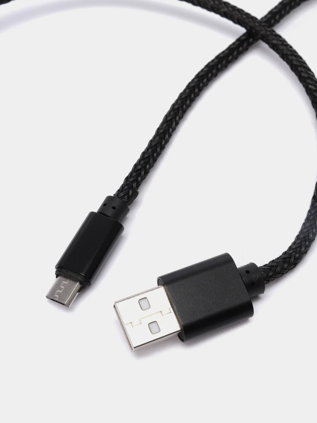 Синий кабель USB - microUsb для Зарядки и Передачи данных