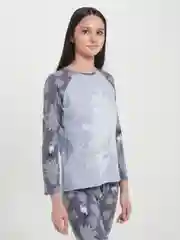 Женская пижама Zarka с белым принтом, брюки и кофта