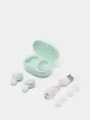 Мятный наушники беспроводные A6S PRO. Наушники розовые, наушники голубые, наушники фисташковые