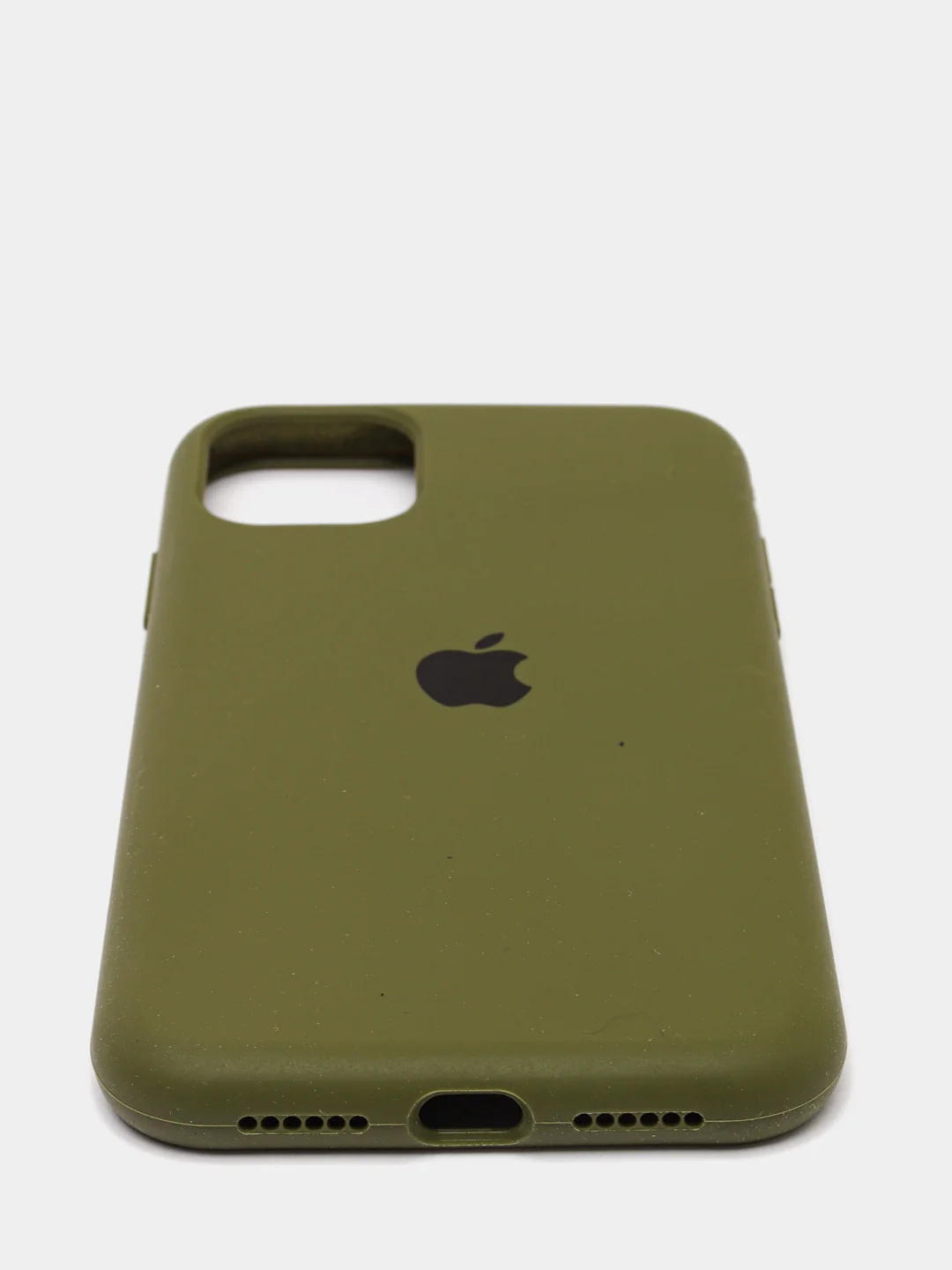Оливковый чехол Silicone Case для iPhone 11 с закрытым низом