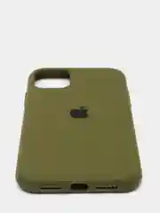 Оливковый чехол Silicone Case для iPhone 11 с закрытым низом