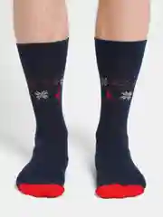 Новогодние носки с зимним строигим дизайном в банке, "С новым годом, с новым счастьем!"