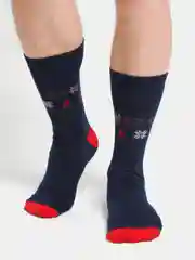 Новогодние носки с зимним строигим дизайном в банке, "С новым годом, с новым счастьем!"