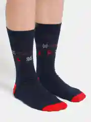 Новогодние носки с зимним строигим дизайном в банке, "С новым годом, с новым счастьем!"