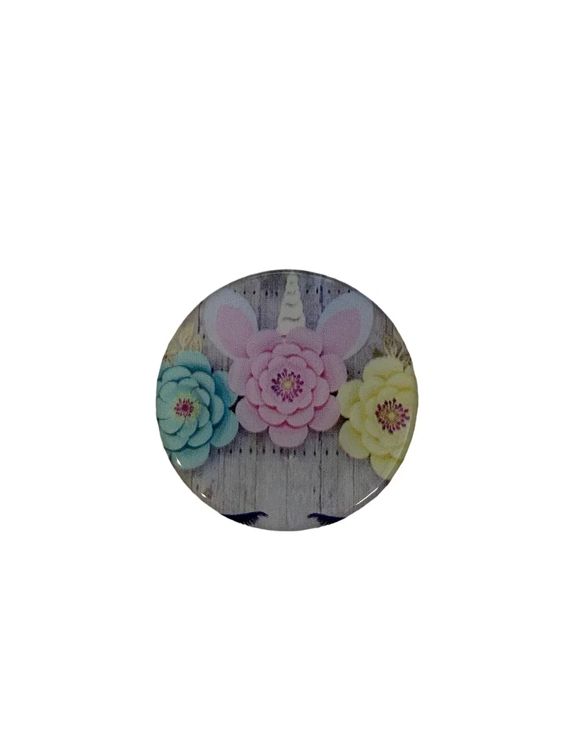 Серый попсокет - подставка для телефона, popsocket (единороги)