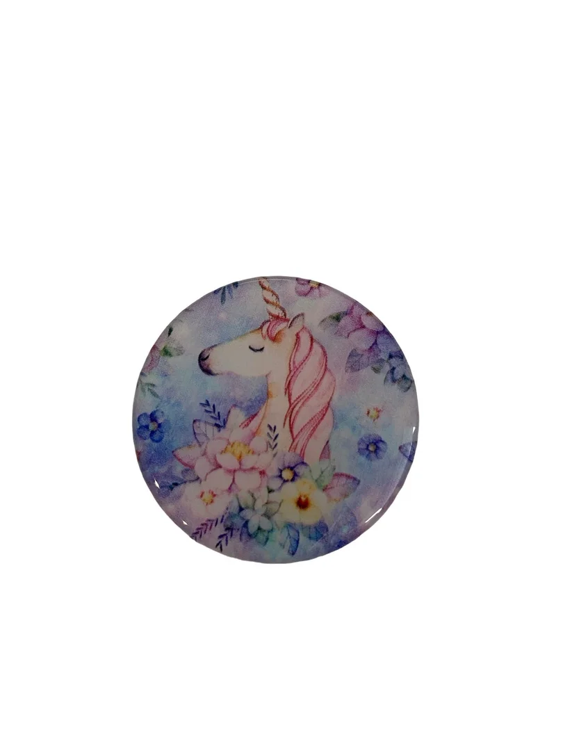 Бежевый меланж попсокет - подставка для телефона, popsocket (единороги)