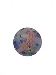 Бежевый меланж попсокет - подставка для телефона, popsocket (единороги)