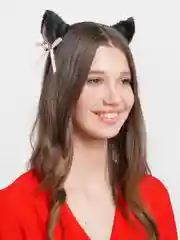Черный ободок с ушками, кошачьи ушки