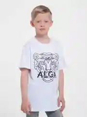 Белый футболка детская ALGA с рисунком для мальчика и девочки
