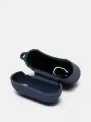 Темно-синий чехол для наушников Apple Airpods 3 с карабином силиконовый