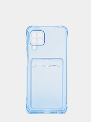 Силиконовый прозрачный чехол с визитницей для моделей IPhone и Samsung